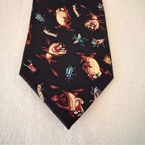 Warner Bros. Tie with Tazmanian Devil and Insect Design